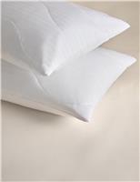 M&S 2 Pack Smart Wash & Dry Pillow Protectors White