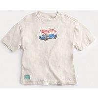 M&S Pure Cotton Hot Wheels T-Shirt (2-8 Yrs) Cream