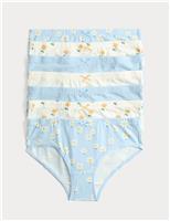 M&S 7 Pack Floral Knickers (18 Mths-14 Yrs) Blue Mix