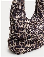 M&S Leopard Print Soft Casual Shoulder Bag Natural Mix