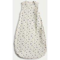 M&S Pure Cotton Floral Sleeping Bag 0.5 Tog (0-36 Mths) Light Natural