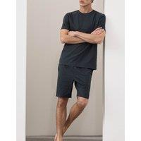 Autograph Cotton Rich Jacquard Pyjama Shorts Charcoal