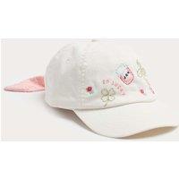 M&S Kids' Embroidered Jam Design Cap (3-13 Yrs) Cream Mix