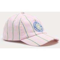 M&S Kids' Pure Cotton Striped Badge Cap (3-13 Yrs) Pink Mix