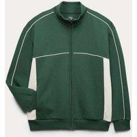 M&S Cotton Rich Zip Through Sweatshirt (6-16 Yrs) Green