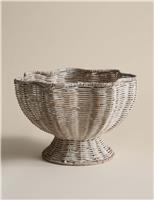Rattan Scallop Footed Bowl
