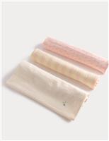 3 Pack Pure Cotton Floral Muslins