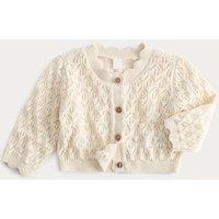 M&S Pure Cotton Matine Cardigan (7lbs -12 Mths) Light Cream