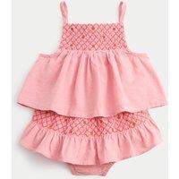 M&S 2 Piece Pure Cotton Top & Bottom Outfit (0- 18 Mths) Rose Pink