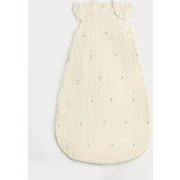 M&S Girls' Floral 1.0 Tog Sleeping Bag (0-3 Yrs) Light Cream