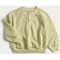 M&S Cotton Rich Graphic Sweatshirt (2-8 Yrs) Pale Green