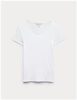 Cotton Rich Scoop Neck Slim Fit T-Shirt