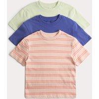 M&S 3 Pack Pure Cotton T-Shirts (2-8 Yrs) Pink Mix