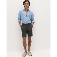 M&S Regular Fit Stretch Chino Shorts Pewter