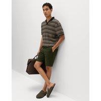 M&S Regular Fit Stretch Chino Shorts Dark Green