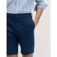 M&S Regular Fit Stretch Chino Shorts Bright Blue
