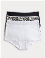 4 Pack Cotton Rich Body Logo Knicker Shorts