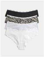 4 Pack Cotton Rich Hipster Knickers