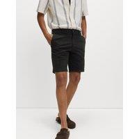M&S Slim Fit Stretch Chino Shorts Black/Black