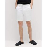 M&S Slim Fit Stretch Chino Shorts Ice White