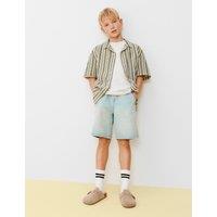 M&S Cotton Rich Denim Shorts (6-16 Yrs) Light Denim