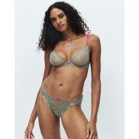 M&S Ida Lace Wired Plunge Bra (A-E) Washed Green