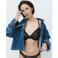 M&S Ida Lace Wired Plunge Bra (F-H) Black