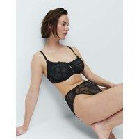 M&S Ida Lace Wired Balcony Bra (F-H) Black