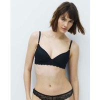 M&S Ida Lace Non Wired Plunge Bra (A-E) Black
