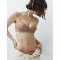 M&S Ida Lace Non Wired Plunge Bra A-E Rose Quartz