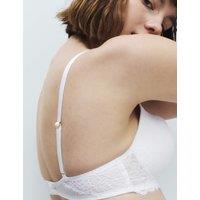 M&S Ida Lace Non Wired Plunge Bra A-E White