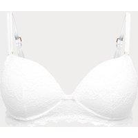 M&S Ida Lace Non Wired Push-Up Plunge Bra (A-E) White