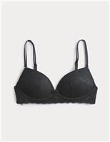 Ida Lace Non Wired Push-Up Plunge Bra (A-E)