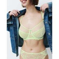 M&S Ida Lace Wired Minimiser Bra (C-G) Light Apple