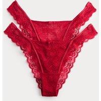 M&S 2 Pack Ida Lace Miami Knickers Red