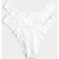 M&S 2 Pack Ida Lace Miami Knickers White