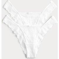 M&S 2 Pack Ida Lace Miami Knickers White