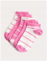 5 Pack Cotton Rich Striped Trainer Liners (6 Small - 7 Large)