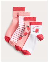 4 Pack Fun Berries Socks (6 Small - 7 Large)