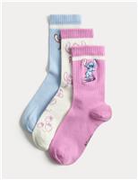 M&S 3 Pack Lilo & Stitch Socks (6 Small-7 Large) Pink Mix