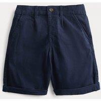 M&S Cotton Rich Pleated Chino Shorts (2-10 Yrs) Navy