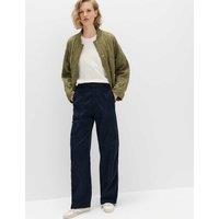 M&S Lyocell Rich Cargo Wide Leg Trousers Navy