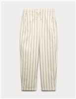 Cotton Rich Striped Lightweight Trousers (6-16 Yrs)