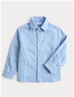 Pure Cotton Twill Overshirt (2-8 Yrs)