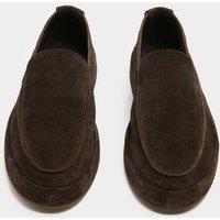 M&S Suede Slip On Loafers Dark Chocolate