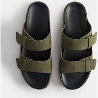 Autograph Autograph Suede 2 Strap Sandals Khaki