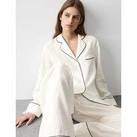 Autograph Pure Linen Revere Pyjama Set Ivory