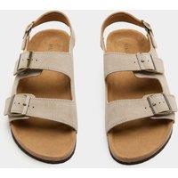 M&S Suede Backstrap Corkbed Sandals Sand