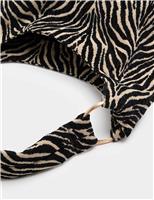 M&S Jacquard Zebra Print Shoulder Bag Black Mix