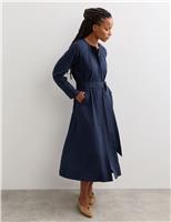 Pleat Detail Midi Dress